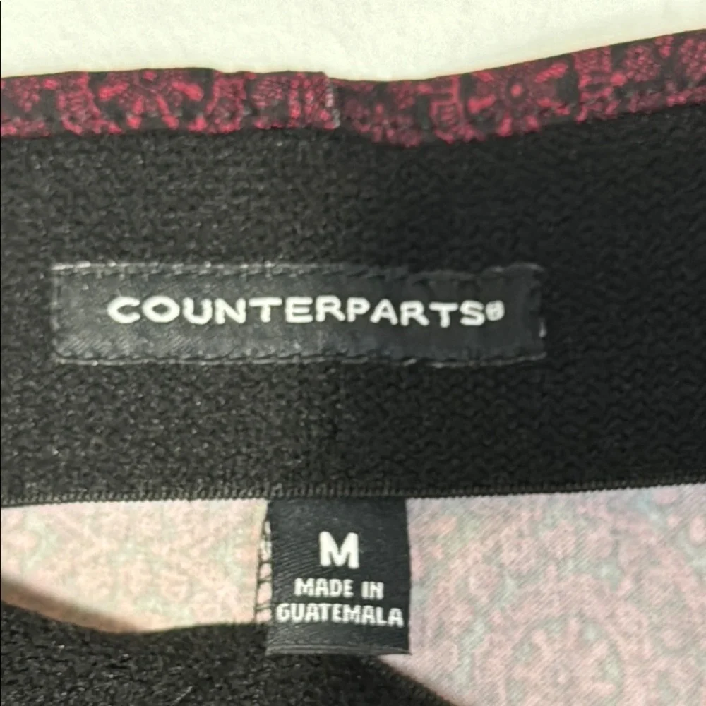 Counterparts‎ Pants Purple & Black Skinny Pull On in Size M NWT